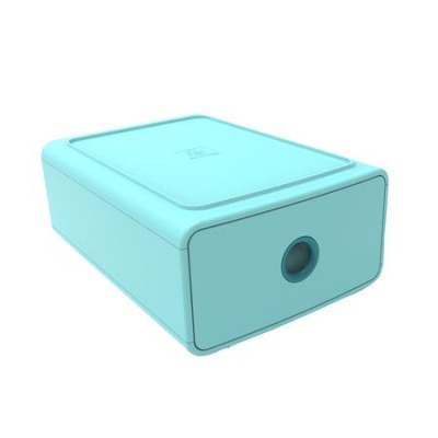 Box na dokumenty, plast, 1 zásuvka, EXACOMPTA "Skandi", ľadový modrý