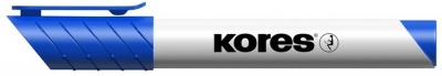 Popisovač na biele a flipchartové tabule, 3 mm, kužeľový hrot, KORES "K-Marker XW1", modrý