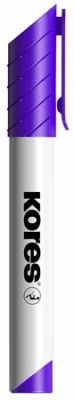 Popisovač na biele a flipchartové tabule, 3 mm, kužeľový hrot, KORES "K-Marker", fialový
