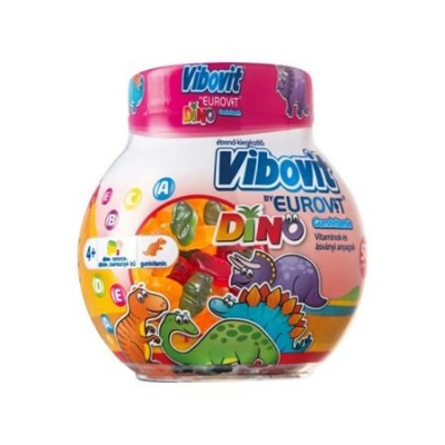 Výživový doplnok, želé vitamín, 50 ks, VIBOVIT, dino