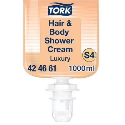 Sprchový gél na vlasy a telo, 1 l, S4 systém, TORK "Luxury"