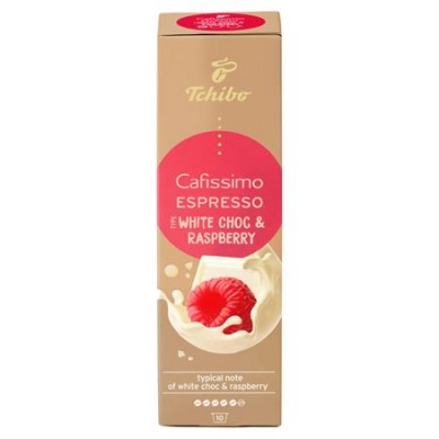 Kávová kapsula, 10 ks, TCHIBO "Cafissimo Espresso White Choc & Raspberry"