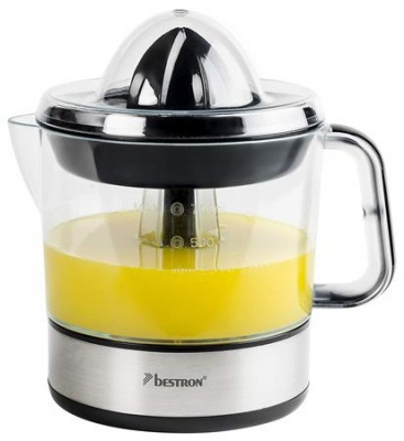 Odšťavovač na citrusy, 0,7 l, BESTRON, čierna-nerez