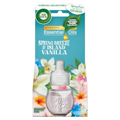 Náplň do osviežovača vzduchu, elektrická, 19 ml, AIR WICK "Life scents", Spring Breeze & Island Vanilla