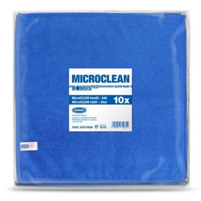 Čistiaca utierka, univerzálna,10 ks, 32x32 cm, BONUS "MicroCLEAN", modrá