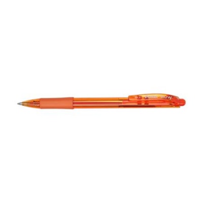 Guľôčkové pero, 0,35 mm, stláčací mechanizmus, PENTEL "BK417", oranžová