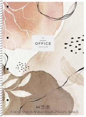 Špirálový zošit, linajkový, A4+, 80 listov, SHKOLYARYK "Office collection", mix