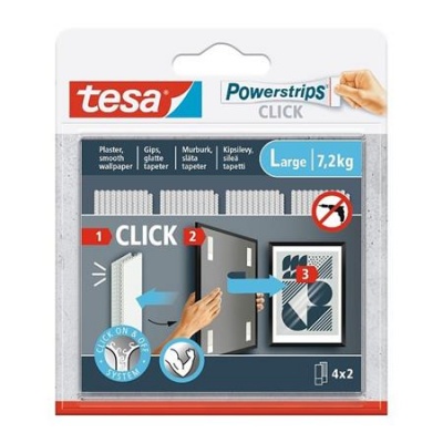 Vešiak, samolepiaci, veľkosť S, TESA "Powerstrips CLICK"