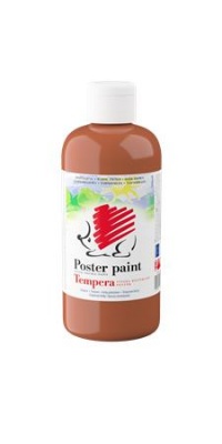 Tempera, 500 ml,  ICO "Ježko", tmavohnedá