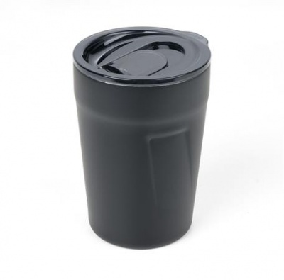 Termohrnček, 300 ml, z nerezovej ocele, TROIKA "Cup-uccino", čierny