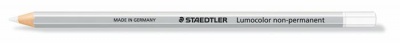 Označovacia ceruzka, šesťhranná, píše na všetky povrchy, nepermanentná (omnichrom), STAEDTLER "Lumocolor 108", biela