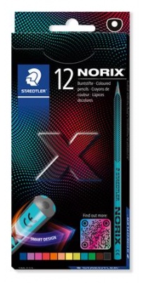 Farebné ceruzky, sada, STAEDTLER "Norix® 186", 12 rôznych farieb