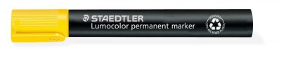 Permanentný popisovač, zrezaný hrot, STAEDTLER "Lumocolor 350", žltý