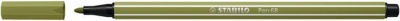 Popisovač, 1 mm, STABILO "Pen 68", bahenný zelený