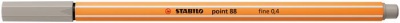 Liner, 0,4 mm, STABILO "Point 88", teplý sivý