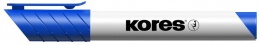 Popisovač na biele a flipchartové tabule, 3 mm, kužeľový hrot, KORES "K-Marker XW1", modrý