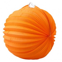 Lampión, okrúhly, 22 cm, oranžový