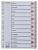 Register, plastový, A4, Jan-Dec, ESSELTE, sivý