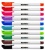 Popisovač na biele a flipchartové tabule, sada, 1-3 mm, kužeľový hrot, KORES "K-Marker W1", 10 rôznych farieb