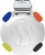 Guľôčkové pero, 0,5 mm, stláčací mechanizmus, 4 farby, SCHNEIDER "Take 4 Neon", oranžové-biele